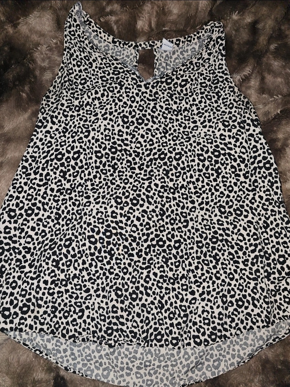 Black & Cream Leopard Print Women’s Skirt